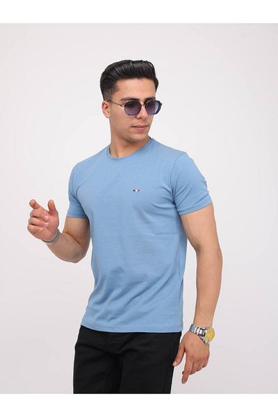 Est Estola Ανδρικό Slim Fit Slim Fit Crew Neck Lycra Ευέλικτο ύφασμα με απαλή υφή