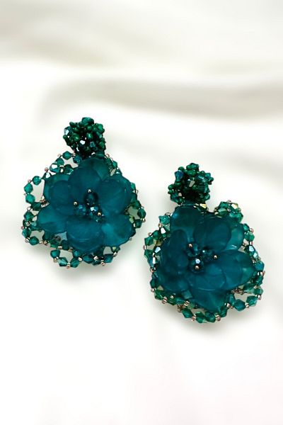 PETEK AKSESUAR Handmade Resin Flower Earring