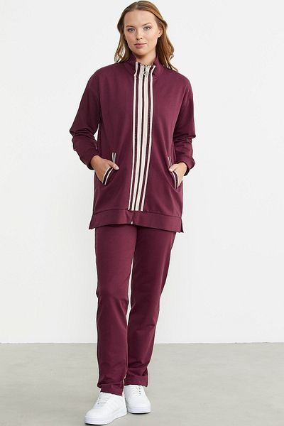 Sementa Σετ φόρμας Claret Red Stand γιακά με φερμουάρ