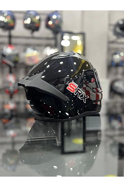 MTS Solid Shiny Black Dark Smoke Vizör