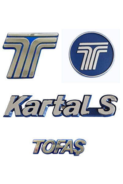 MEF Fiat Tofaş Kartal S Yazı Tofaş T Panjur ve Bagaj Arma Set