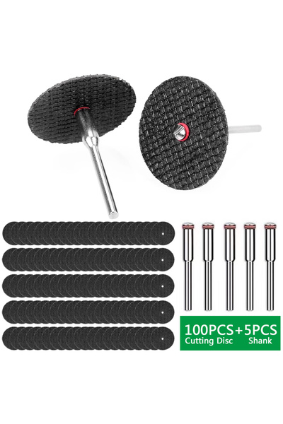 Choice 100 قطعة من أقراص قطع الماس و 5 قطع من ملحقات Dremel ذات الساق أقراص ك...