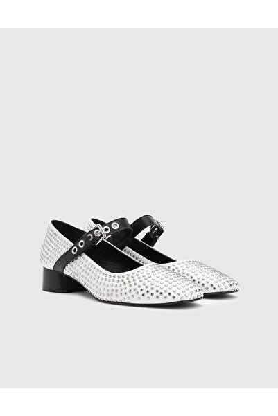 İLVİ Govert Hakiki Deri Kadın Beyaz Topuklu Ayakkabı