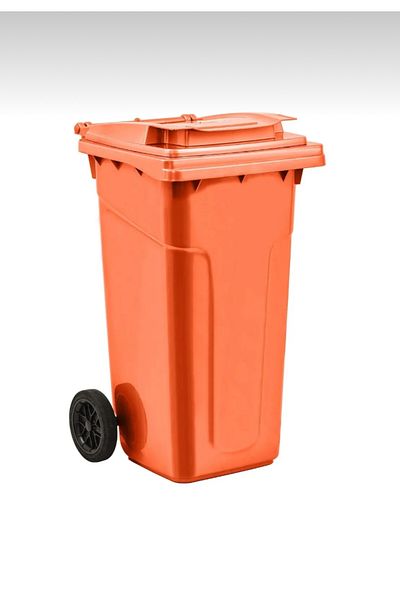 MCK Plus Mck Medicine Waste Plastic Σκεύος Απορριμμάτων 120 λίτρων - Α Ανθεκτικό στη Θερμότητα - Πορτοκαλί