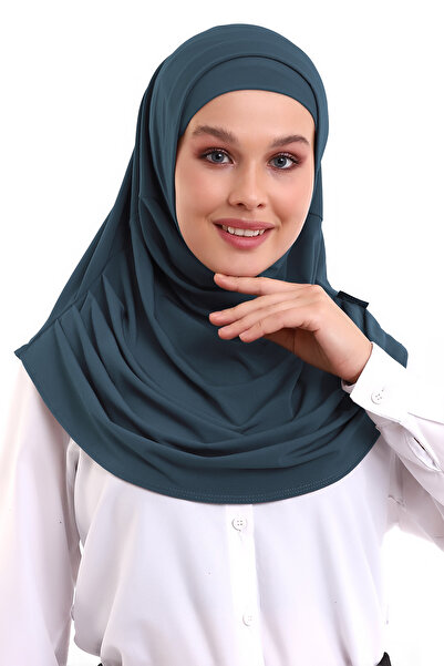 ihvan online Eșarfă practică cu capotă pentru adulți afumată - gata pentru hijab