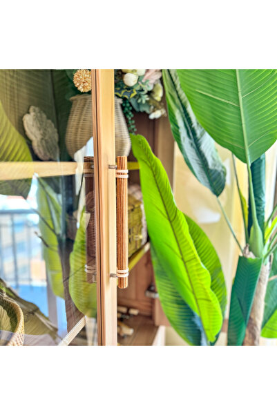 HANDEYAPİMİ 160 mm Rattan Kulp -Dolap Kulp -Çekmece Kulp- Hasır Kulp-meşe renk kulp- 16 cm kulp