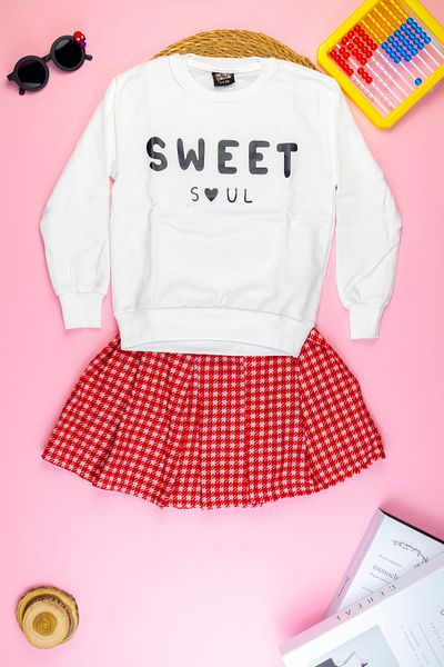 Yalçınoğlu Children's Skirt Sweat Set