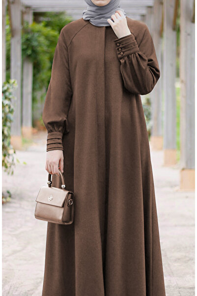 suhneva Mina Full Length Stamp Coat - Brown