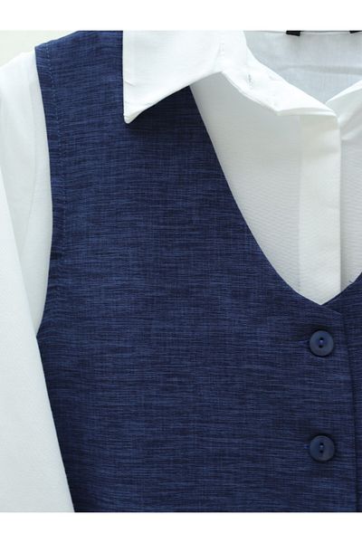 Modamorfo Buttoned Vest Suit