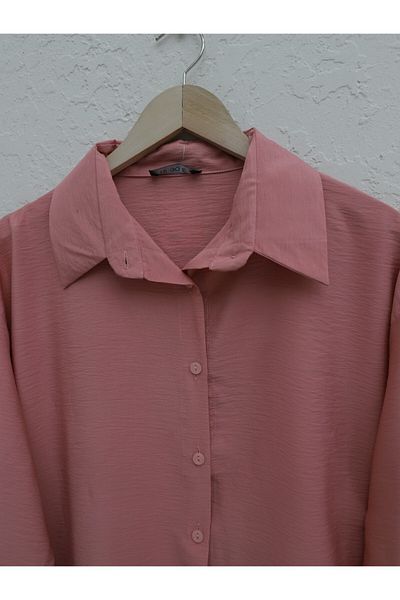 Modamorfo Straight Tunic with Binding Cuffs -Salmon