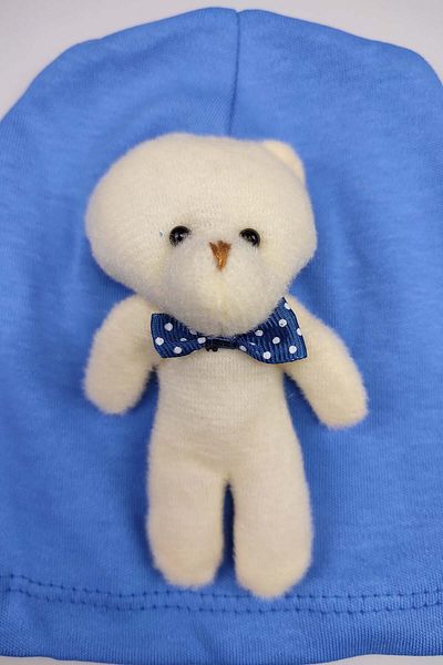 Peki Newborn Kids Boys Cotton Soft Teddy Bear Hat Beanie Bandana 14497