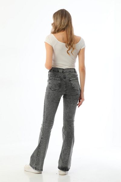 BIG LESSON Anthracite Spanish Leg Maternity Jeans - Flexible and Adjustable Waist