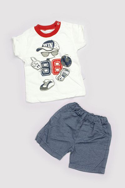 Peki Baby Boy Summer Cap - Breathable Cotton, Sorted 88 Shoes Set, Narrow Fit 12627