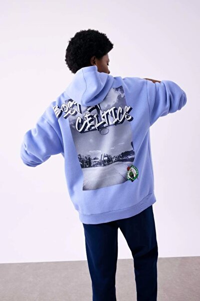 DeFacto A7218 NBA Boston Celtics Kapüşonlu Sweatshirt
