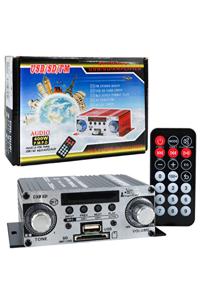 Powermaster MagicVoice YW-191L 12 Volt 100 Watt Motosiklet Bluetooth Amfi USB/SD 2 Kanal Pazarcı - Anfi (125X95X