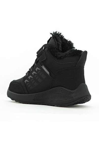 LETAO Trekking fekete téli szőrme gyerekcipő