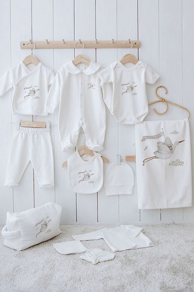 Tuğba Kuğu Royal Series - Welcome Baby Stork 11 Pack Organic Hospital Exit