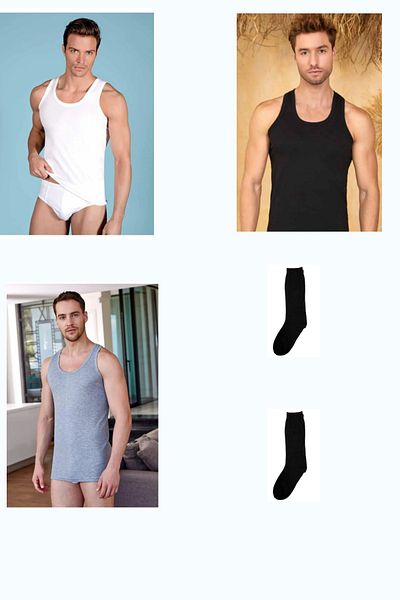 Berrak Men's 3 Pieces Mixed Color Combed Athlete with 2 Pairs of Bamboo Socks as a Gift