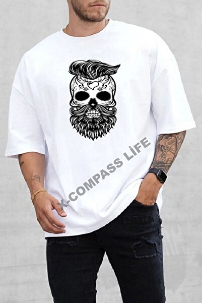 x-compass life Barbatesc - Thsort Black Beard Printed