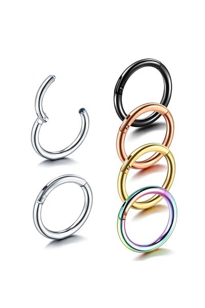 Begonia Accessories 316L Antiallergic Surgical Steel - Stainless, Anti-Tarnish and Lock Ring Cartilage Tragus Helix Piercing