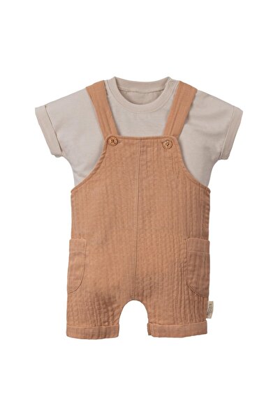 Lolons Müslin Kumaş Tişörtlü Erkek Bebek İkili Takım