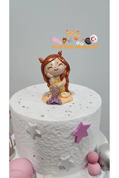 Himi Pasta Süsleri Deniz Kızı Kız Erkek Maket Kürdanlı Pasta Süsü Doğum Günü ...