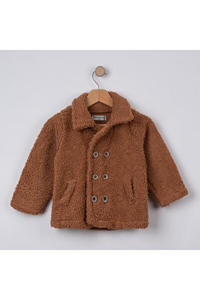 Lolons Welsoft Düğmeli Kız Bebek Ceket Taba