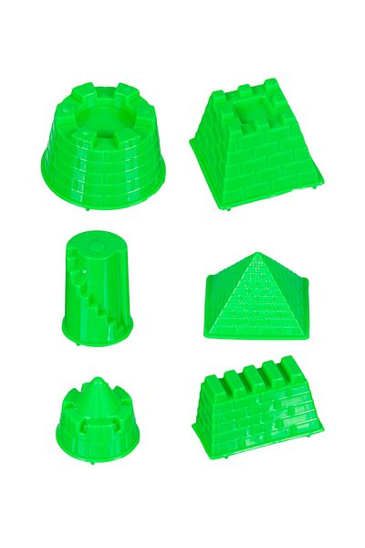 HEROES 6 Pcs Kinetic Sand Mold - Castle Sand Mold - Play Dough Toy Castle Pyramid Mold