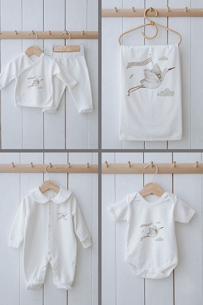 Tuğba Kuğu Royal Series - Welcome Baby Stork 11 Pack Organic Hospital Exit