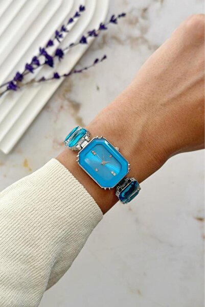 OQQO Aosta Mavi Taşlı Kadın Kol Saati