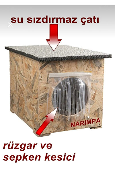 narım Kedi Kulübesi Kedi Yuvası Kedi Evi -1 KG MAMA HEDİYELİ-30x33x36cm Iç Ve...