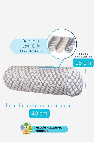 DALİSA Iceberg Cylinder - Multi-purpose Oeko-tex Support Pillow and Neck Roller