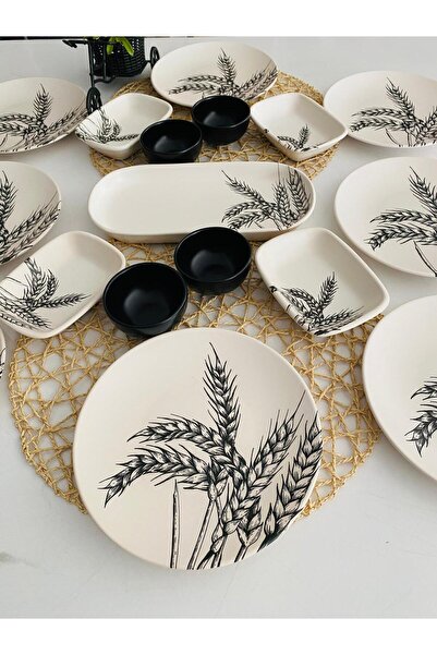 Keramika Black Spike Set for 8 Persons Breakfast