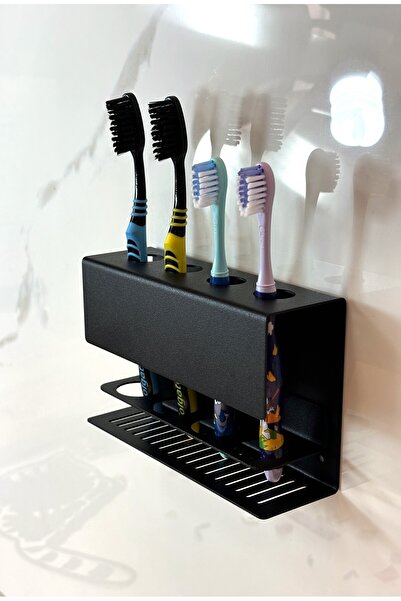 Genel Markalar Metal Diş Fırçası Tutucu Stand Duvara Monte Edilebilir Diş Fır...