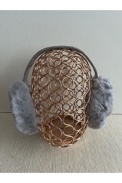 CosmoOutlet Soft Plush Cold Protection Inward Foldable Unisex Gray Headphones