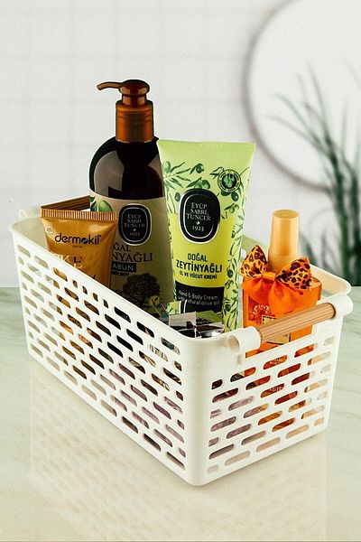 Livonelli 6 White Organizer Baskets - In-Cabinet and Refrigerator Organizer