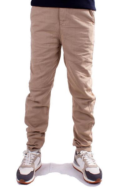Twister Jeans Ανδρικό λινό παντελόνι Twister Slim Jogger3-011 Μπεζ ψηλόμεσο στενό πόδι