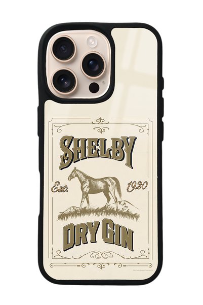 Spoyi iPhone 16 Pro Peaky Blinders Shelby Dry Gin Design Glossy Phone Case
