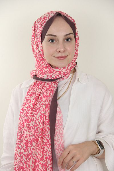 SİLKHOMEE Μαλακό σάλι με φούξια πεταλούδα