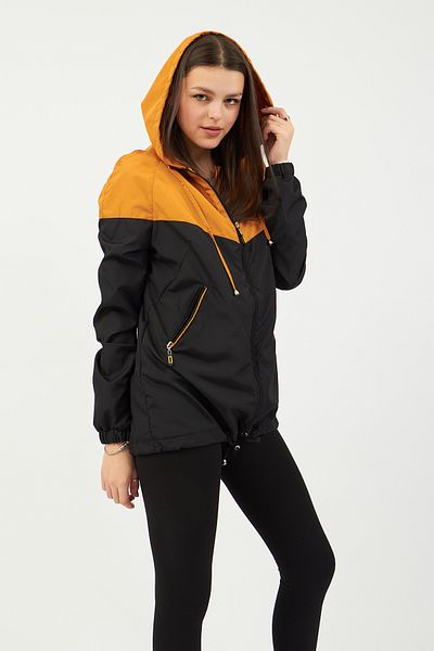 Moda Tuğram Mustard - Black Raincoat
