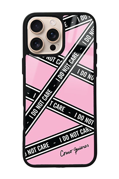 Spoyi iPhone 16 Pro Max I Don't Care Tasarımlı Glossy Telefon Kılıfı