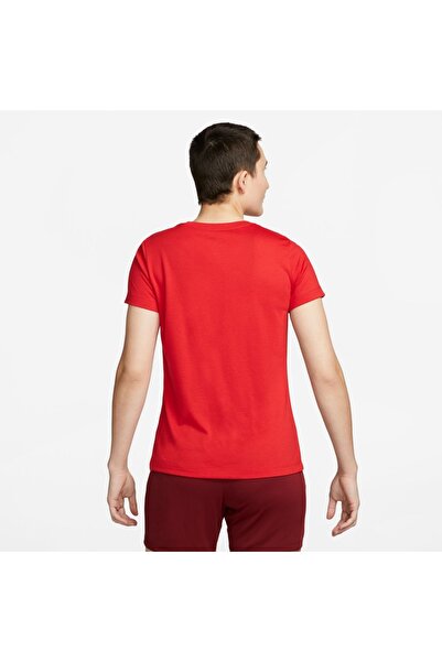 Nike Γυναικείο μπλουζάκι Park Dri Fit με κόκκινο στρογγυλό λαιμό