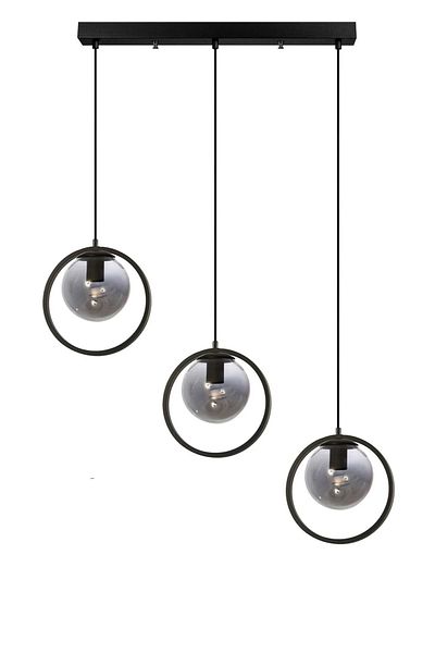 Modavize Nina Modern Living Room - Kitchen - Bedroom 3-Piece Chandelier with Metal Ring on the Dining Table