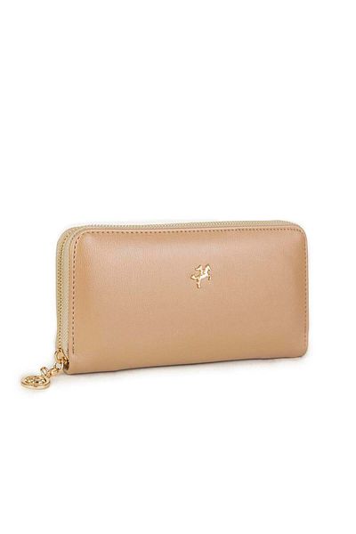 Nas Bag Women's Single Zipper Large Size Wallet Sand Nero
