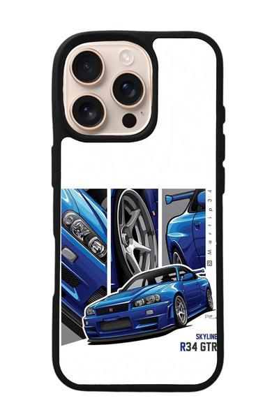 Spoyi iPhone 16 Pro GTR Tasarımlı Glossy Telefon Kılıfı
