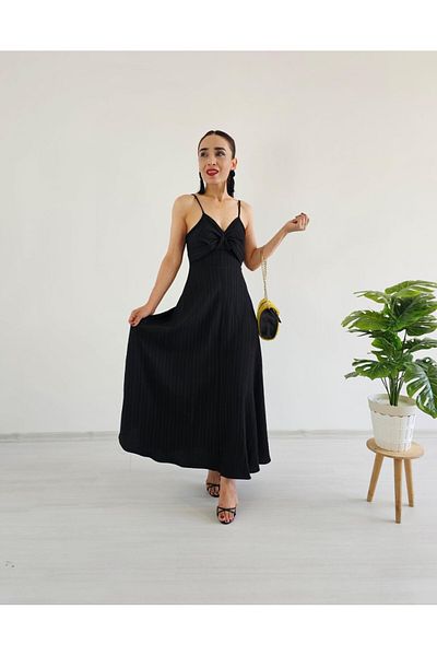 Altı Üstü Butik Rochie cu detaliu la piept cu curea de frânghie