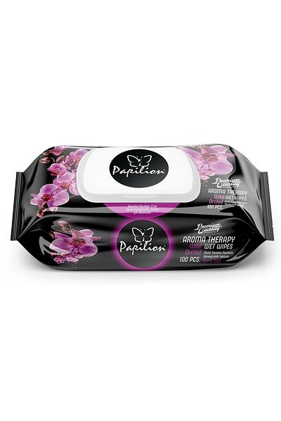 Papilion Wet Towel Wipes 100 Sheets Aroma Therapy (Set of 5) 500 Sheets