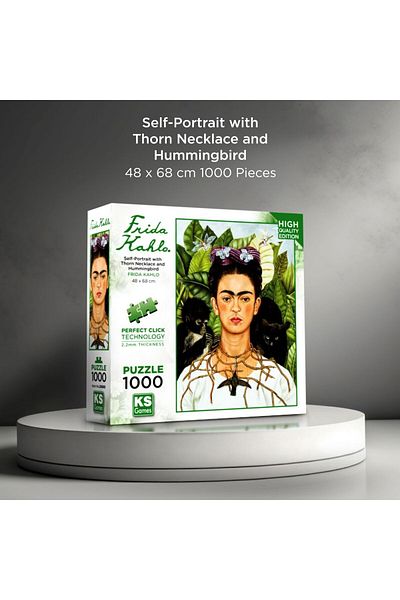 Ks Games Self-Portrait with Thorn Necklace and Hummingbird 1000 Piece Puzzle