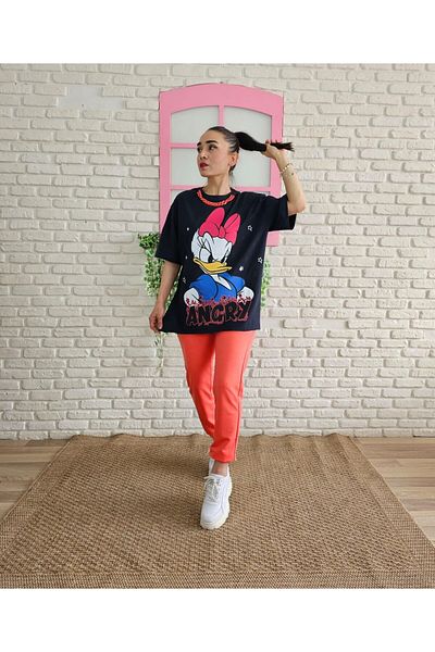 Altı Üstü Butik Σετ αθλητικών φόρμας Duck Character Print