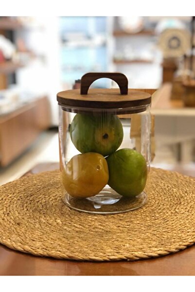 ÇIRPAN EV Zahire Akasya Cam Tekli Mega Kavanoz 1850ml